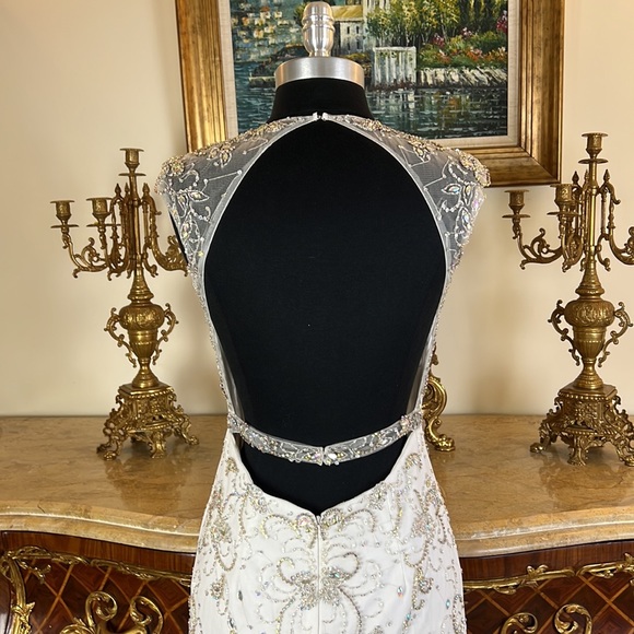 Meier Collection formal wedding Embroidery Rhinestone bodice evening prom dress - Picture 5 of 5